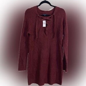 NWT American Eagle Maroon Sweater Dress, Medium